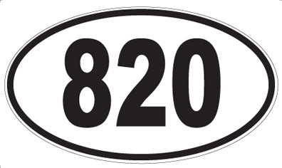 820 - Oval Sticker
