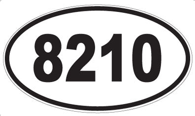 8210 - Oval Sticker