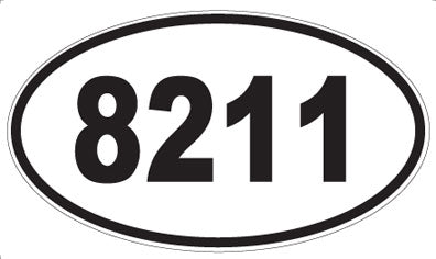 8211 - Oval Sticker