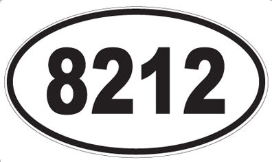 8212 - Oval Sticker