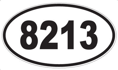 8213 - Oval Sticker