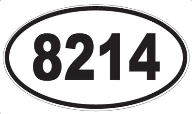8214 - Oval Sticker
