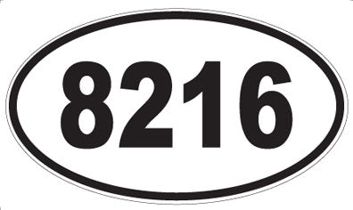 8216 - Oval Sticker