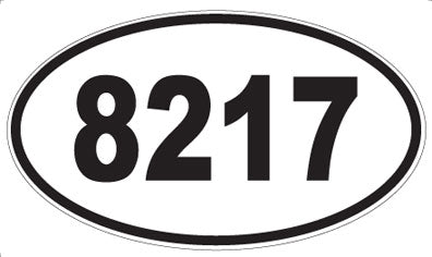 8217 - Oval Sticker