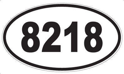 8218 - Oval Sticker