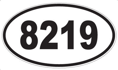 8219 - Oval Sticker