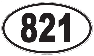 821 - Oval Sticker