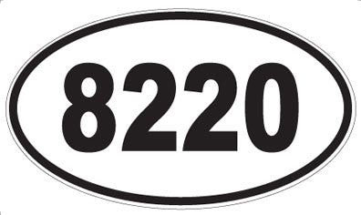 8220 - Oval Sticker