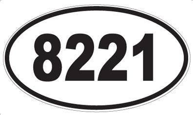 8221 - Oval Sticker