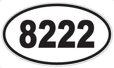 8222 - Oval Sticker