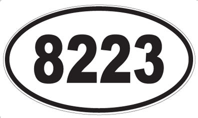 8223 - Oval Sticker
