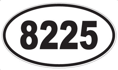 8225 - Oval Sticker