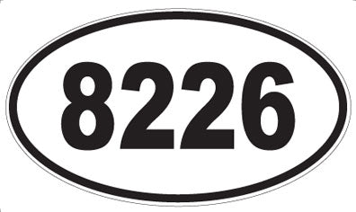 8226 - Oval Sticker
