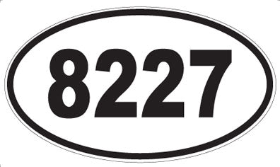 8227 - Oval Sticker