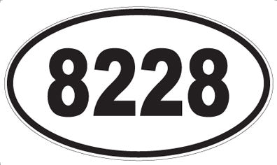 8228 - Oval Sticker