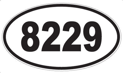 8229 - Oval Sticker