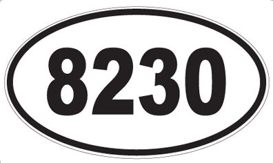 8230 - Oval Sticker