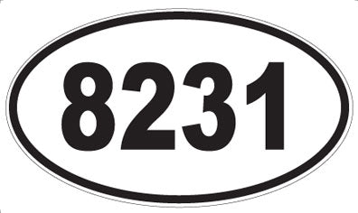 8231 - Oval Sticker