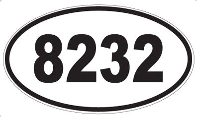 8232 - Oval Sticker