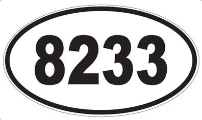 8233 - Oval Sticker
