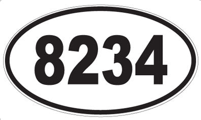 8234 - Oval Sticker