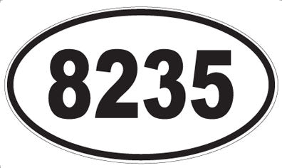 8235 - Oval Sticker