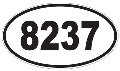 8237 - Oval Sticker