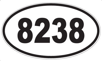 8238 - Oval Sticker