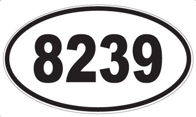 8239 - Oval Sticker