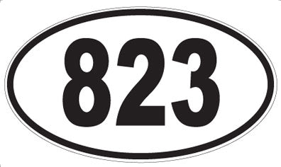 823 - Oval Sticker