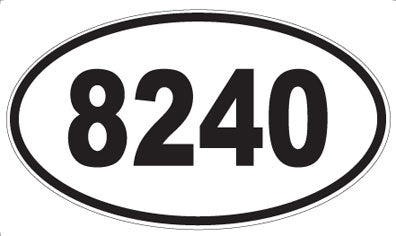 8240 - Oval Sticker