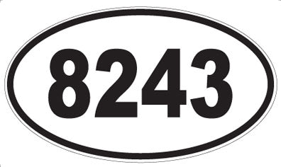 8243 - Oval Sticker