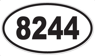 8244 - Oval Sticker