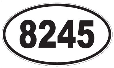 8245 - Oval Sticker