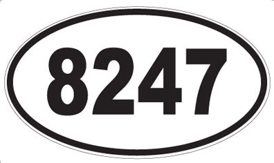 8247 - Oval Sticker