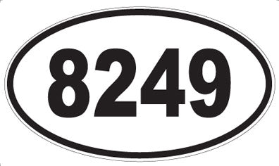 8249 - Oval Sticker