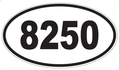 8250 - Oval Sticker