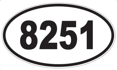 8251 - Oval Sticker