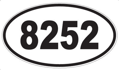 8252 - Oval Sticker
