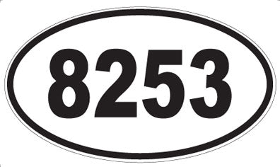 8253 - Oval Sticker