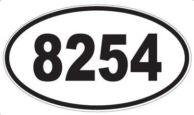 8254 - Oval Sticker