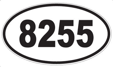 8255 - Oval Sticker
