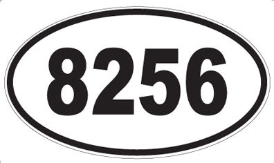 8256 - Oval Sticker