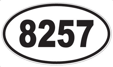 8257 - Oval Sticker