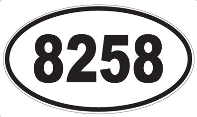 8258 - Oval Sticker