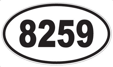 8259 - Oval Sticker