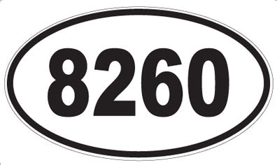 8260 - Oval Sticker