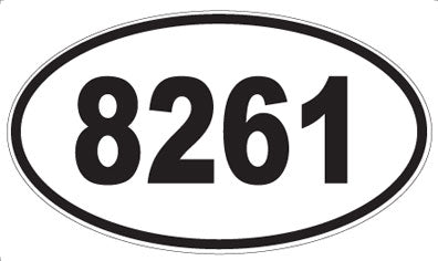 8261 - Oval Sticker
