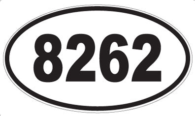 8262 - Oval Sticker