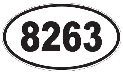 8263 - Oval Sticker
